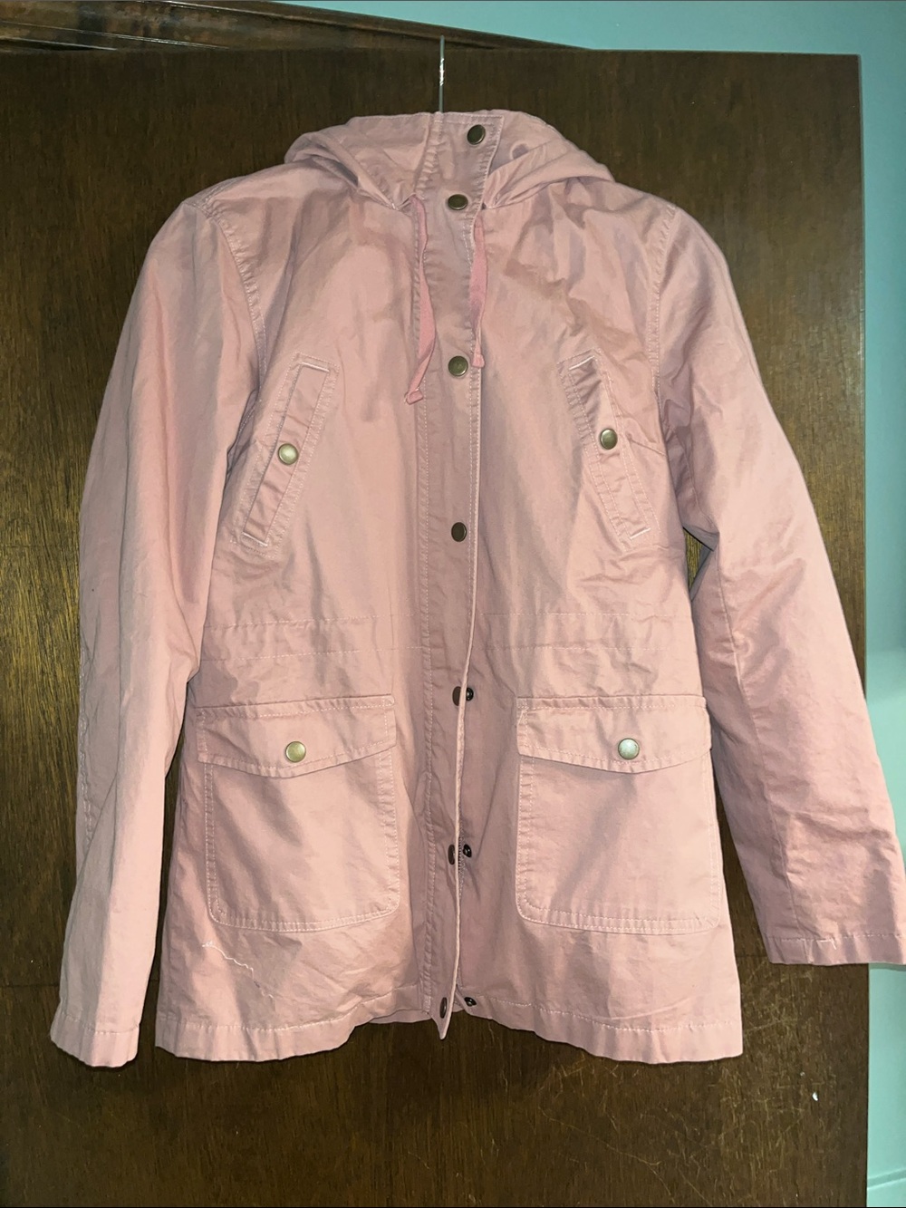 NWOT Love Tree Light Pink Hooded Utility Jacket